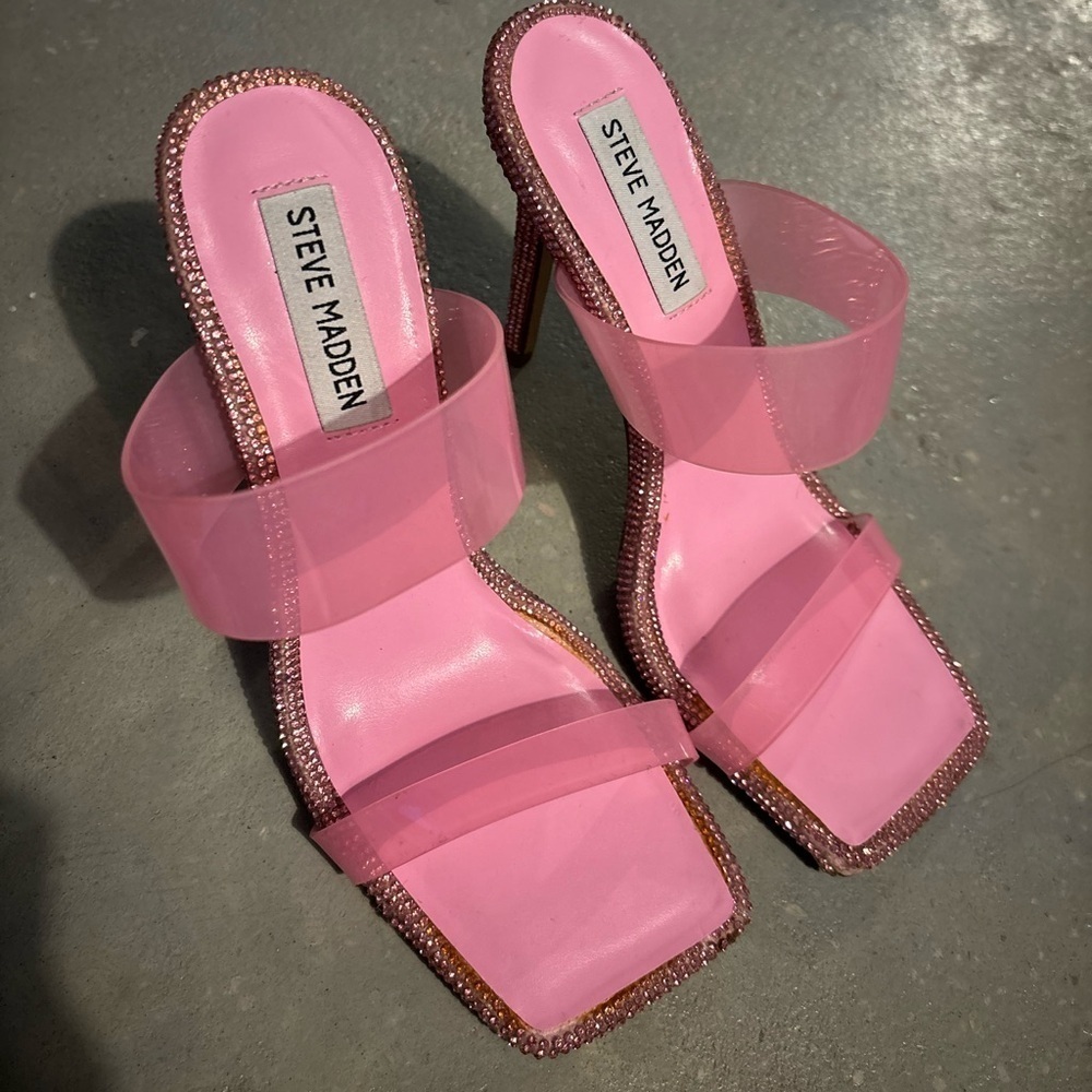 Steve‎ Madden Pink Rhinestone Heels